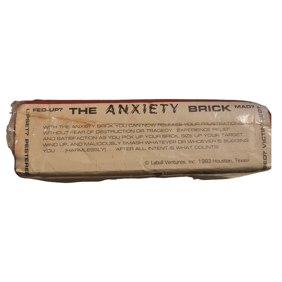 1983 The Anxiety Brick Vintage Novelty Toy. RARE Unique - Picture 5 of 6